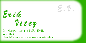 erik vitez business card